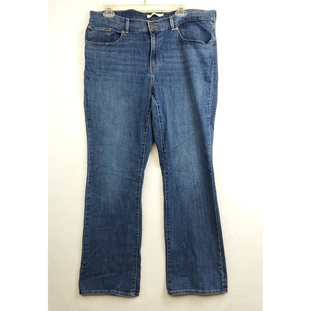 Levi's Classic Bootcut Blue Denim Jeans Mid Rise Women's Size 16